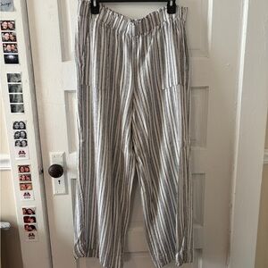 Time and Tru Women’s Striped Pants - Black and White